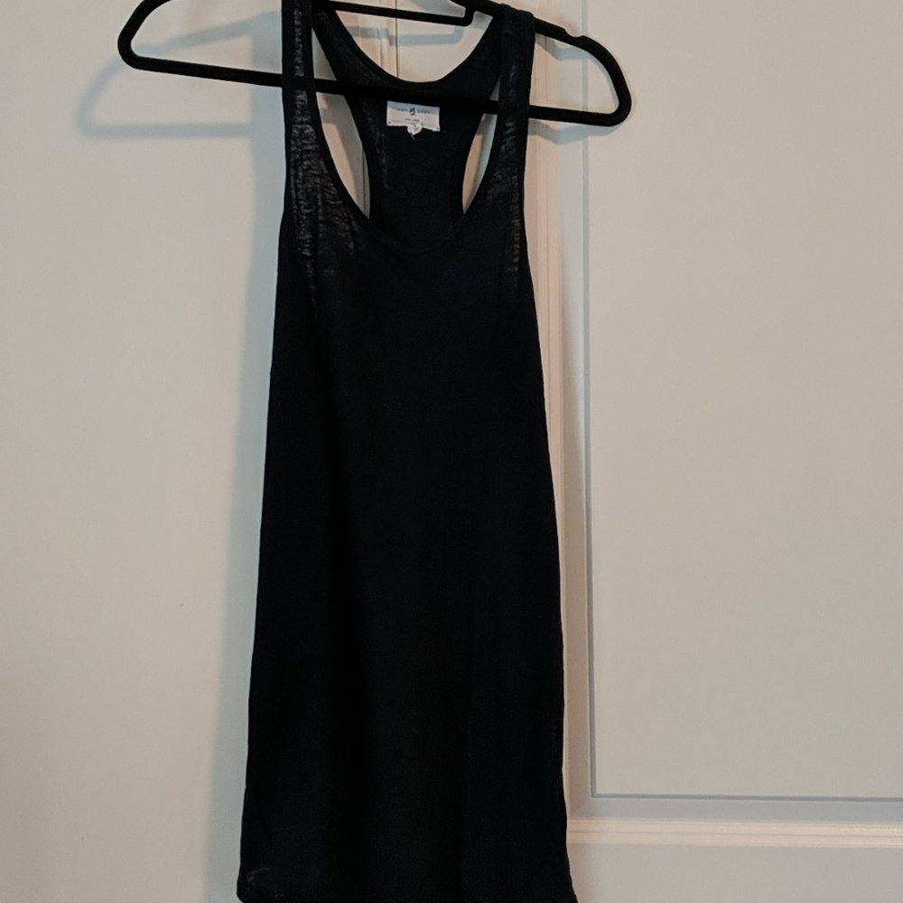 Lou & Grey Black Racerback Linen Dress